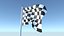Animated Racing Flag 3D