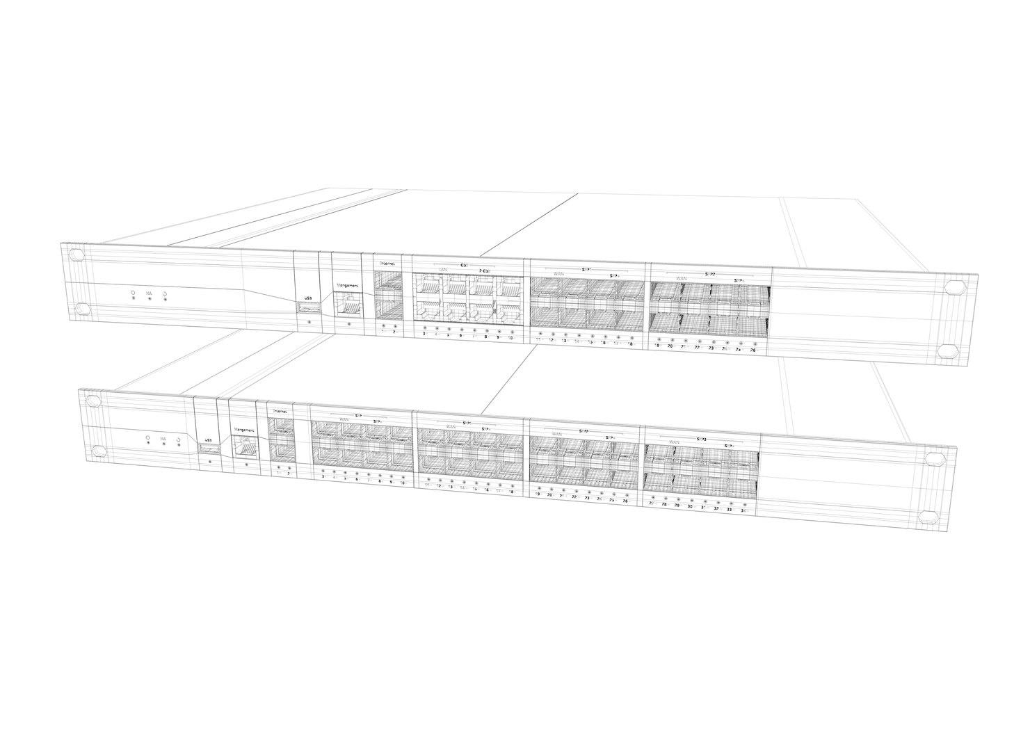Network Firewall and Switch 3D model - TurboSquid 2025583