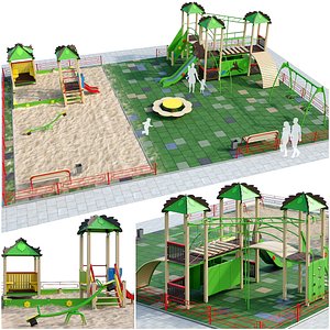 Playground with a large sandbox model