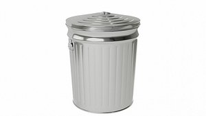 3D model Metal Trash Can