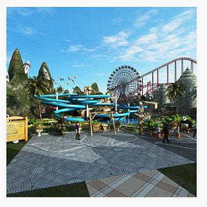 amusement park 3D model