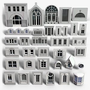3D Building Facade Collection 3 - 34 pieces