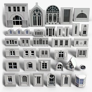 Building Facade Collection 3 - 34 pieces