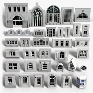 Building Facade Collection 3 - 34 pieces