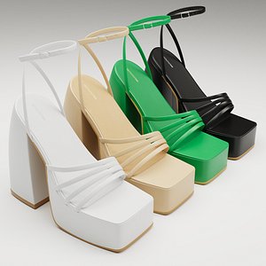 Heels prettylittlething collection set 3D model