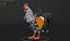 rooster rigged 3D model