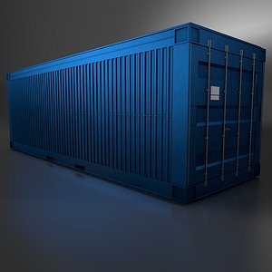 metal shipping crate 3d c4d