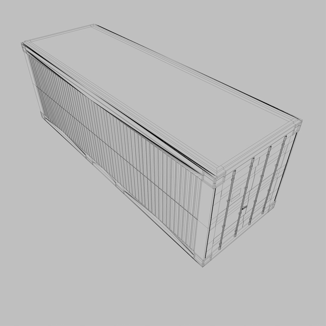 Metal Shipping Crate 3d C4d