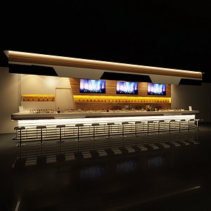 3d modern bar
