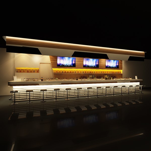 3d modern bar