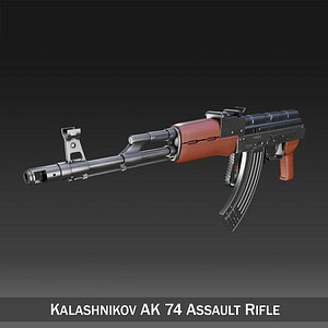 3d model of ak-74 kalashnikov rifle assault