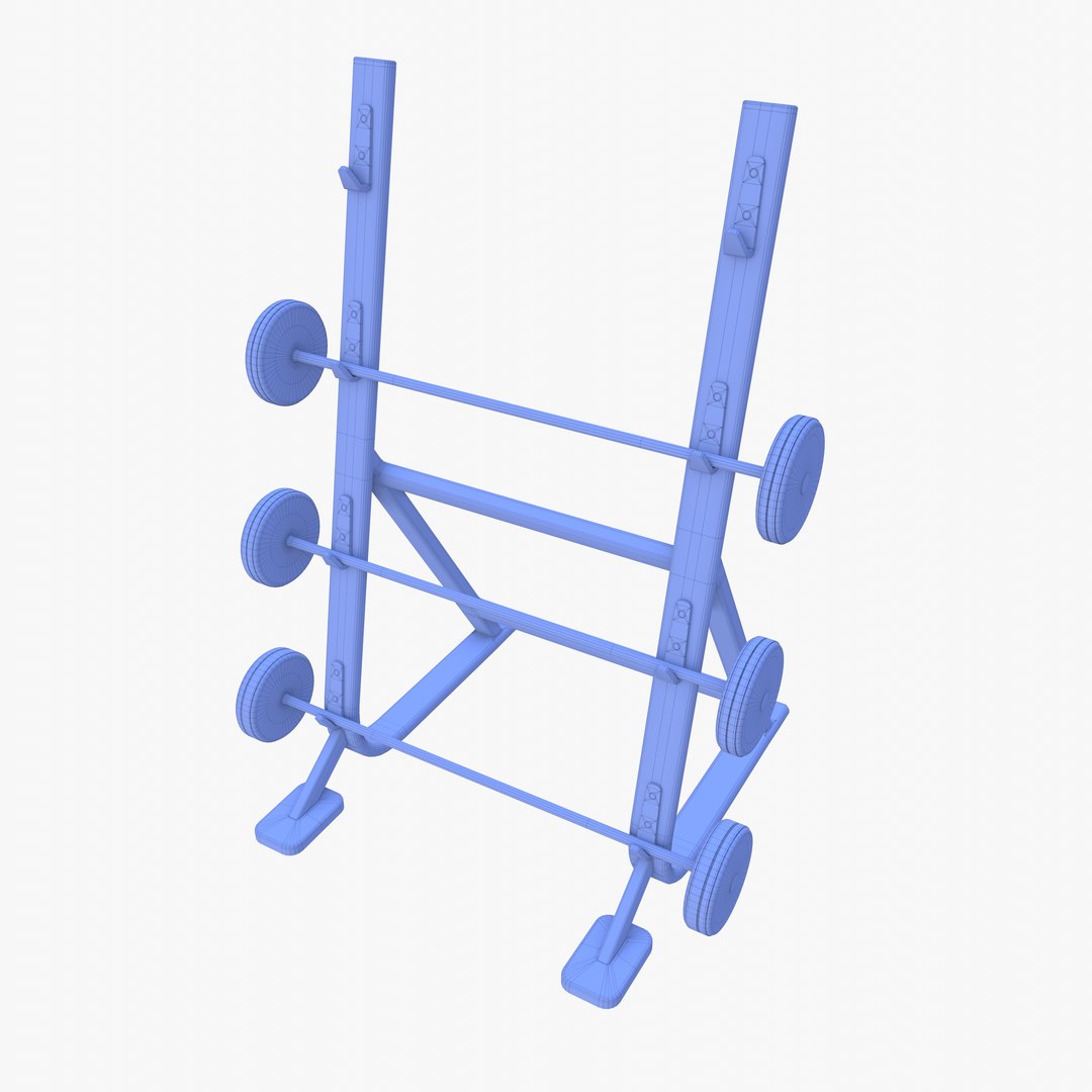 3D Model Barbell Rack - TurboSquid 2024638