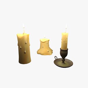 3D candles lights model