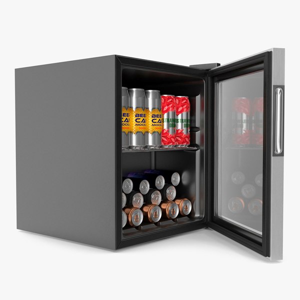 Beverage Cooler with Cans 3D model