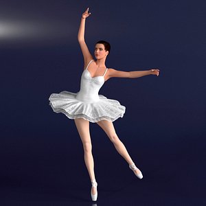 Ballet Dancer in Tutu Outfit Rigged