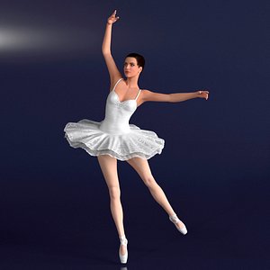 Ballet Dancer in Tutu Outfit Rigged