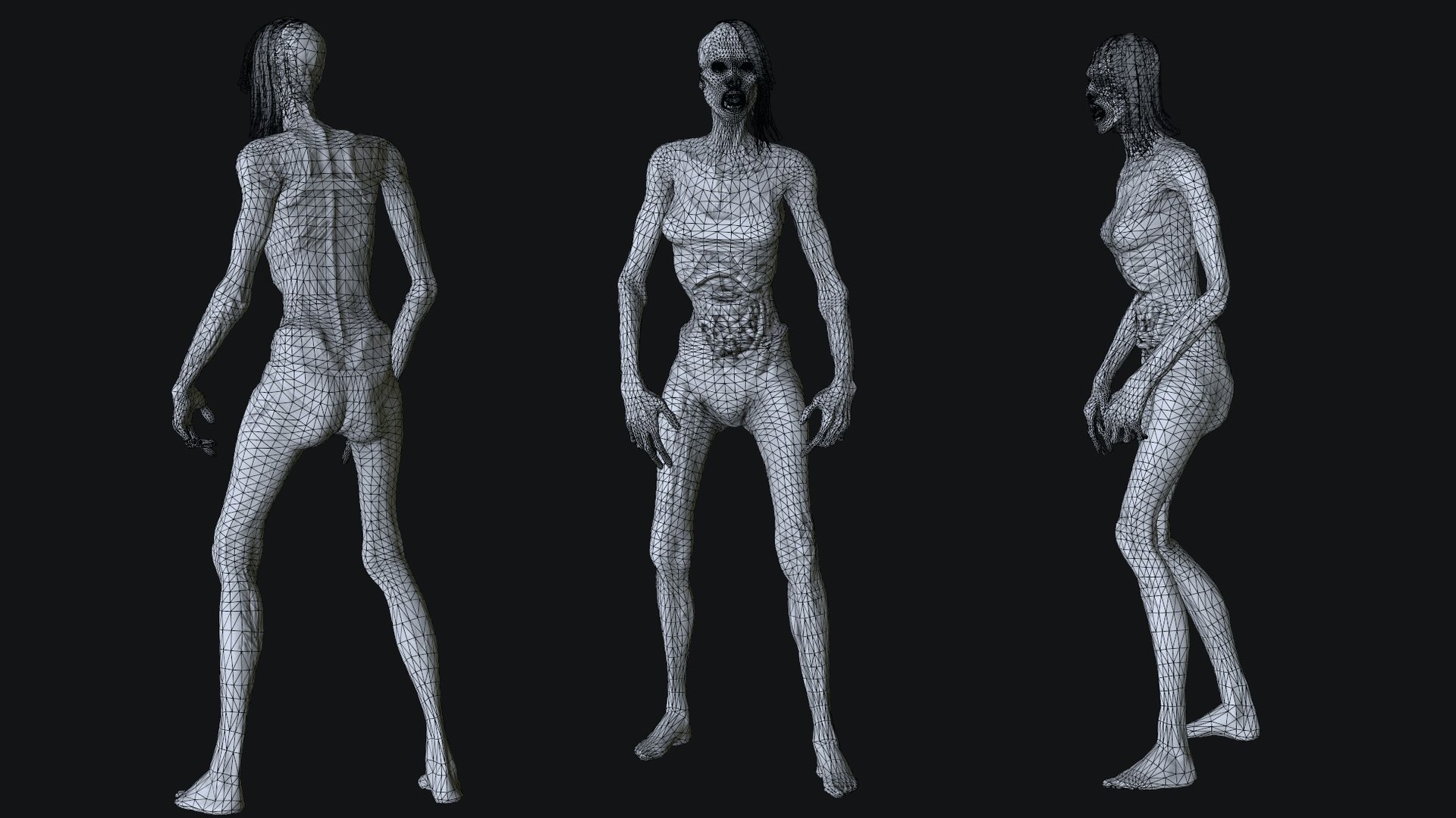 Classic Zombie 3D model https://p.turbosquid.com/ts-thumb/yI/pDgmO5/ts/wire_01/jpg/1705593077/1920x1080/fit_q87/03d101cf15e97e9838aec413271b276edb28c6fd/wire_01.jpg