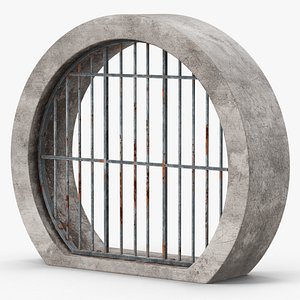 Industrial Structure Concrete Cut Round Gate Grey Old