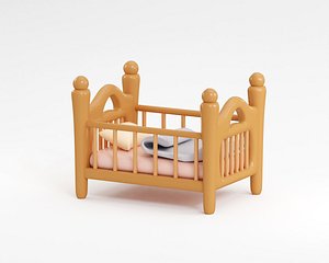 3D Baby Bed model