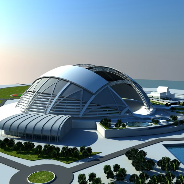 3d singapore national stadium model