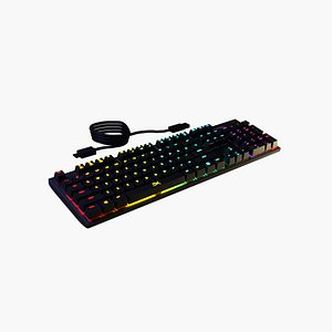 3D HyperX Alloy Origins Wireless RGB Mechanical Gaming Keyboard model