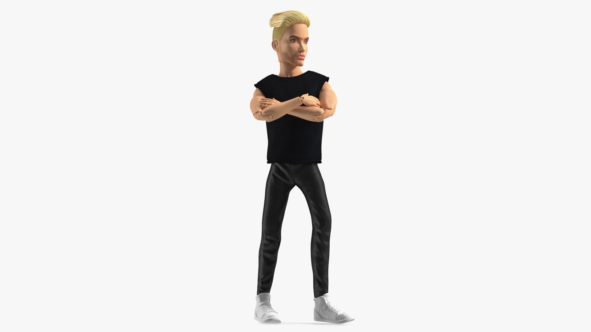 Barbie Ken GTD90 Dressed Pose Fur 3D model preview