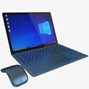 3D realistic microsoft surface laptop