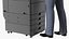 Multifunction Copier with Business Man 3D model