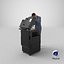 Multifunction Copier with Business Man 3D model