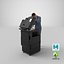 Multifunction Copier with Business Man 3D model