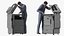Multifunction Copier with Business Man 3D model