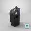Multifunction Copier with Business Man 3D model