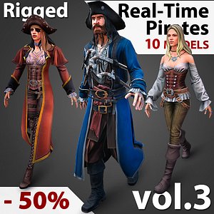 Real-Time Rigged Pirates Collection Vol. 3