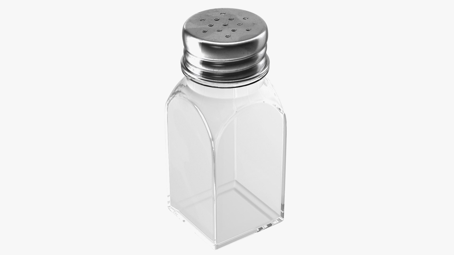 Multipurpose Glass Shaker with Metal Lid 3D model preview