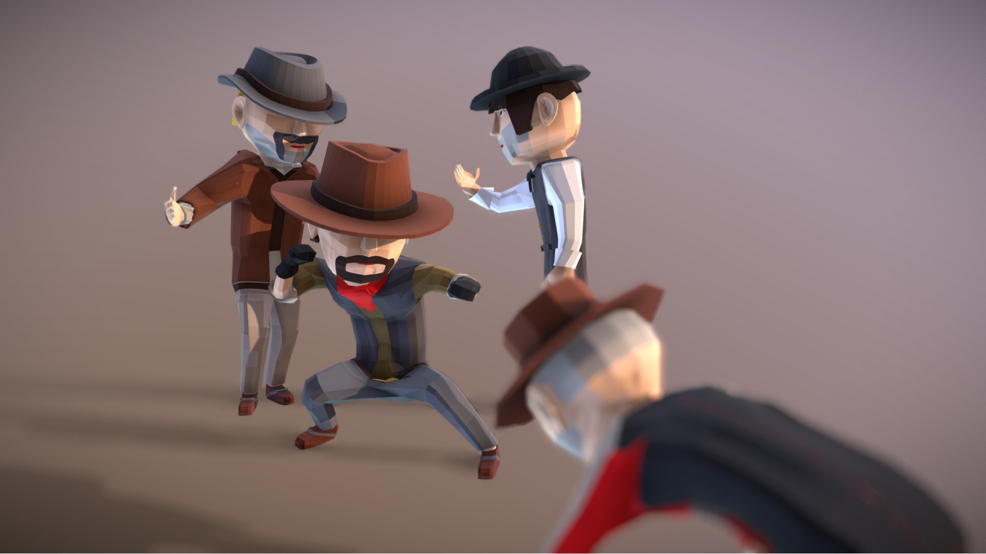 Wild West Outlaws - Character Pack 3D Model - TurboSquid 1922686