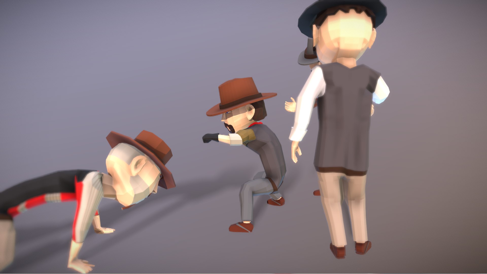 Wild West Outlaws - Character Pack 3D Model - TurboSquid 1922686