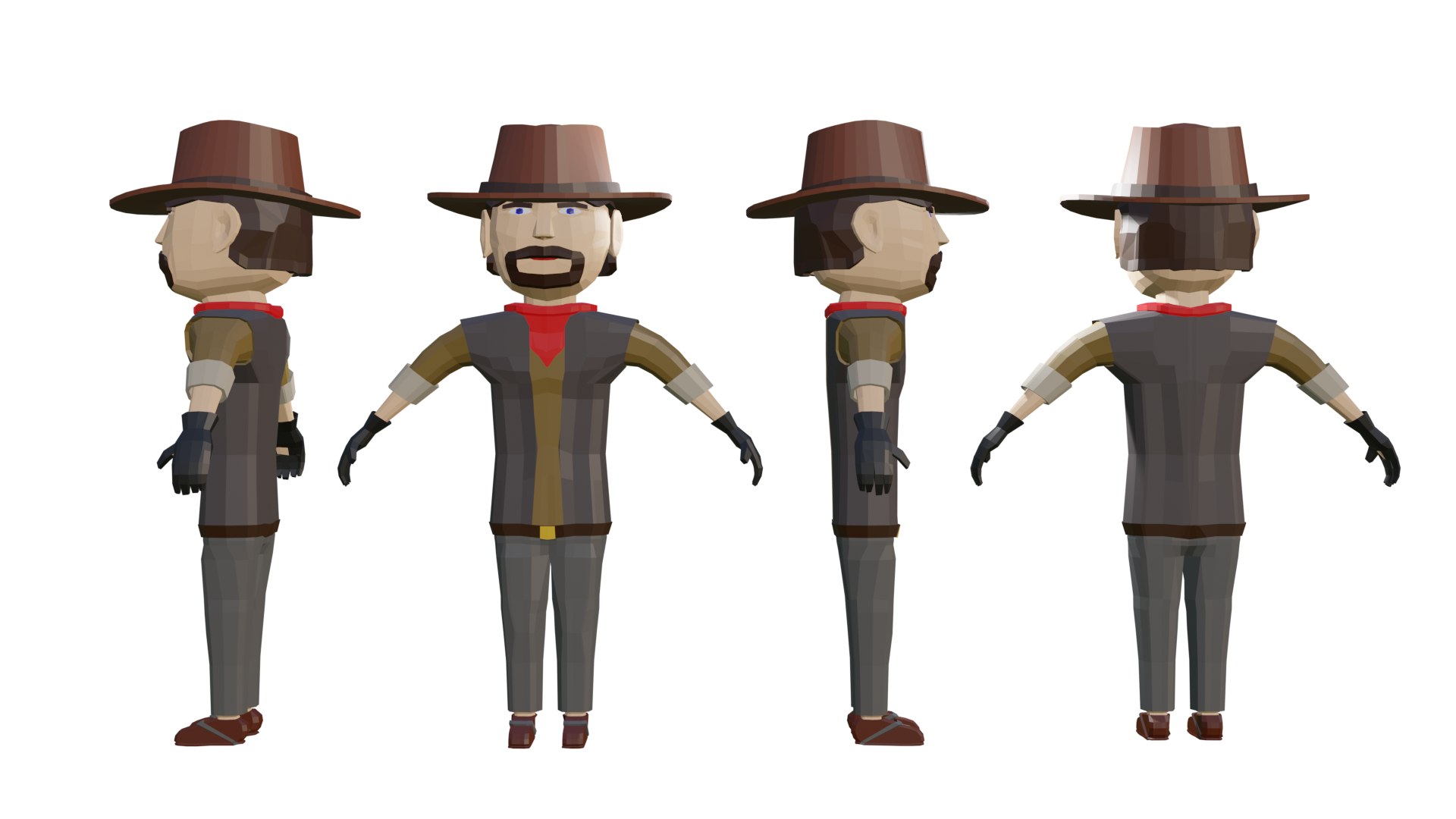 Wild West Outlaws - Character Pack 3D Model - TurboSquid 1922686