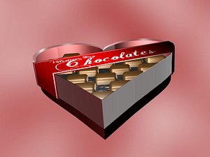 gift box chocolates 3d model
