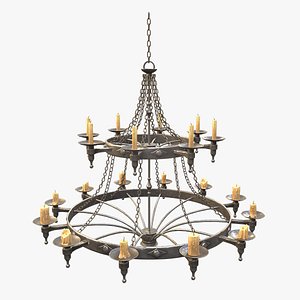 Medieval Chandelier 2 3D model