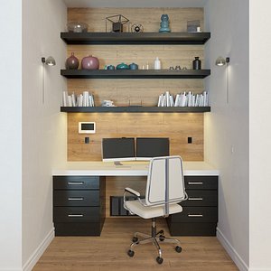 3D Home Office Interior model
