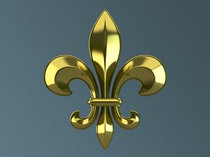 french lily 3d obj