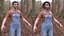 3D model Man and Woman in Overall Outfit 6