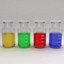 Chemical Bottles with liquid