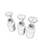 Chemical Bottles with liquid