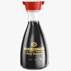 3D Soy Sauce Bottle Condiment model