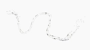 3D model water jet splash