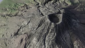 Volcanic landscape terrain model 3D model