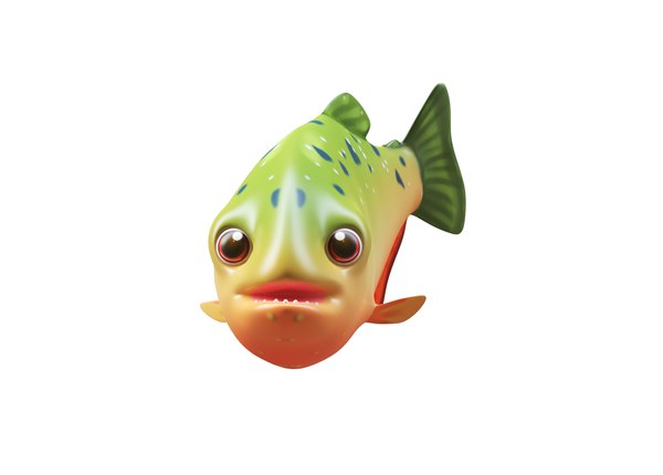 3D model Small Fish Animated VR / AR / low-poly