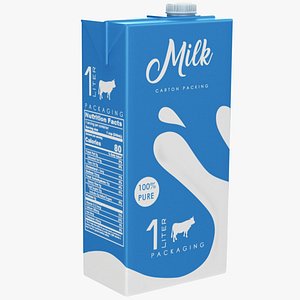 Milk Carton Box 2 3D