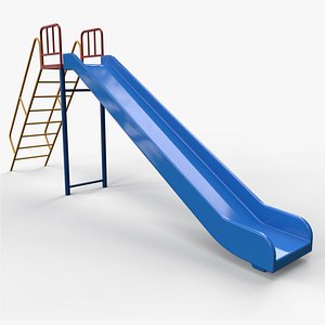 3D PBR Modular Outdoor Straight and Wave Slide A